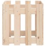 Jardinera con diseño de valla madera maciza de pino 40x40x40 cm en Macetas y jardineras | Comprar online en Foru.es