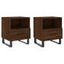 Mesita noche 2 uds madera ingeniería marrón roble 40x35x47,5 cm de vidaXL, Mesitas de noche - Ref: Foro24-827499, Precio: 61,...
