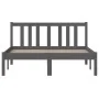 Estructura de cama madera maciza gris 120x200 cm de vidaXL, Camas y somieres - Ref: Foro24-814881, Precio: 112,36 €, Descuent...