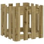 Jardinera diseño de valla madera de pino impregnada 40x40x40 cm en Macetas y jardineras | Comprar online en Foru.es