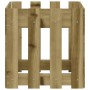Jardinera diseño de valla madera de pino impregnada 40x40x40 cm en Macetas y jardineras | Comprar online en Foru.es