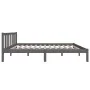 Estructura de cama madera maciza gris 120x200 cm de vidaXL, Camas y somieres - Ref: Foro24-814881, Precio: 112,36 €, Descuent...