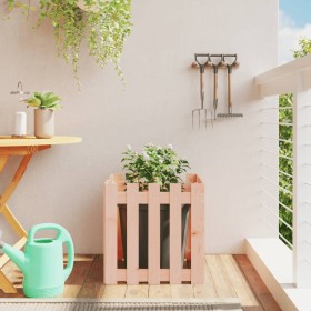 Jardinera con diseño de valla madera maciza Douglas 50x50x50 cm en Macetas y jardineras | Comprar online en Foru.es