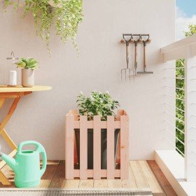 Jardinera con diseño de valla madera maciza Douglas 50x50x50 cm en Macetas y jardineras | Comprar online en Foru.es