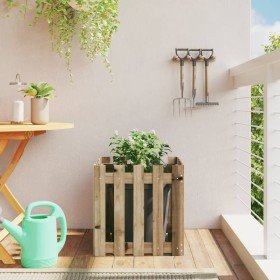 Jardinera diseño de valla madera de pino impregnada 50x50x50 cm en Macetas y jardineras | Comprar online en Foru.es