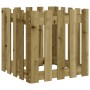 Jardinera diseño de valla madera de pino impregnada 50x50x50 cm en Macetas y jardineras | Comprar online en Foru.es