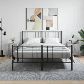 Mesitas noche 2 uds madera ingeniería gris Sonoma 40x40x50 cm de vidaXL, Mesitas de noche - Ref: Foro24-827513, Precio: 49,62...