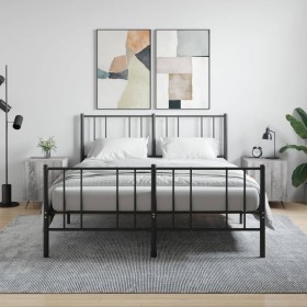 Mesitas noche 2 uds madera ingeniería gris Sonoma 40x40x50 cm de vidaXL, Mesitas de noche - Ref: Foro24-827513, Precio: 50,06...