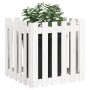 Jardinera diseño de valla madera maciza pino blanca 60x60x60 cm en Macetas y jardineras | Comprar online en Foru.es