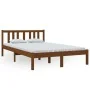 Estructura de cama madera maciza marrón miel 120x200 cm de vidaXL, Camas y somieres - Ref: Foro24-814882, Precio: 140,98 €, D...