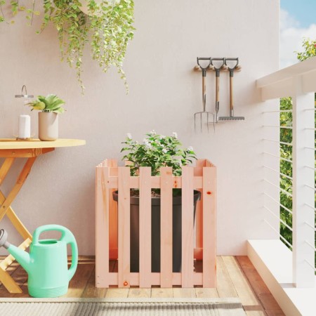 Jardinera con diseño de valla madera maciza Douglas 60x60x60 cm en Macetas y jardineras | Comprar online en Foru.es