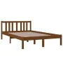 Estructura de cama madera maciza marrón miel 120x200 cm de vidaXL, Camas y somieres - Ref: Foro24-814882, Precio: 140,98 €, D...