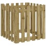 Jardinera diseño de valla madera de pino impregnada 60x60x60 cm en Macetas y jardineras | Comprar online en Foru.es