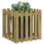 Jardinera diseño de valla madera de pino impregnada 60x60x60 cm en Macetas y jardineras | Comprar online en Foru.es