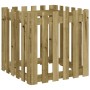 Jardinera diseño de valla madera de pino impregnada 60x60x60 cm en Macetas y jardineras | Comprar online en Foru.es
