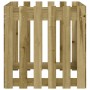 Jardinera diseño de valla madera de pino impregnada 60x60x60 cm en Macetas y jardineras | Comprar online en Foru.es