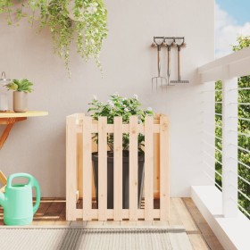 Jardinera con diseño de valla madera maciza de pino 70x70x70 cm en Macetas y jardineras | Comprar online en Foru.es