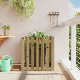 Jardinera diseño de valla madera de pino impregnada 70x70x70 cm en Macetas y jardineras | Comprar online en Foru.es