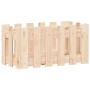 Jardinera con diseño de valla madera maciza de pino 60x30x30 cm en Macetas y jardineras | Comprar online en Foru.es