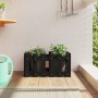 Jardinera diseño de valla madera maciza pino negra 60x30x30 cm en Macetas y jardineras | Comprar online en Foru.es