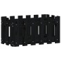 Jardinera diseño de valla madera maciza pino negra 60x30x30 cm en Macetas y jardineras | Comprar online en Foru.es