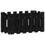 Jardinera diseño de valla madera maciza pino negra 60x30x30 cm en Macetas y jardineras | Comprar online en Foru.es