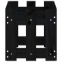 Jardinera diseño de valla madera maciza pino negra 60x30x30 cm en Macetas y jardineras | Comprar online en Foru.es