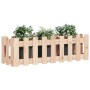 Arriate elevado jardín con valla madera maciza pino 100x30x30cm en Macetas y jardineras | Comprar online en Foru.es