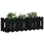 Arriate elevado jardín con valla madera pino negro 100x30x30cm en Macetas y jardineras | Comprar online en Foru.es