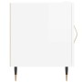 Mesitas noche 2 uds madera ingeniería blanco brillo 40x40x50 cm de vidaXL, Mesitas de noche - Ref: Foro24-827521, Precio: 70,...