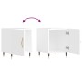Mesitas noche 2 uds madera ingeniería blanco brillo 40x40x50 cm de vidaXL, Mesitas de noche - Ref: Foro24-827521, Precio: 70,...
