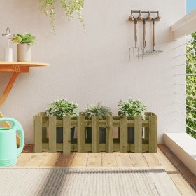 Arriate elevado jardín valla madera impregnada pino 100x30x30cm en Macetas y jardineras | Comprar online en Foru.es