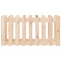 Arriate elevado jardín con valla madera maciza pino 100x50x50cm en Macetas y jardineras | Comprar online en Foru.es