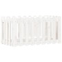 Arriate elevado jardín con valla madera pino blanco 100x50x50cm en Macetas y jardineras | Comprar online en Foru.es