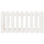 Arriate elevado jardín con valla madera pino blanco 100x50x50cm en Macetas y jardineras | Comprar online en Foru.es