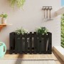 Arriate elevado jardín con valla madera pino negro 100x50x50cm en Macetas y jardineras | Comprar online en Foru.es