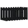 Arriate elevado jardín con valla madera pino negro 100x50x50cm en Macetas y jardineras | Comprar online en Foru.es