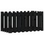 Arriate elevado jardín con valla madera pino negro 100x50x50cm en Macetas y jardineras | Comprar online en Foru.es