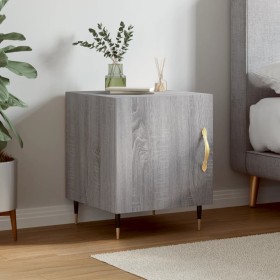 Mesita de noche madera de ingeniería gris Sonoma 40x40x50 cm de vidaXL, Mesitas de noche - Ref: Foro24-827528, Precio: 38,37 ...