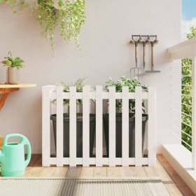 Arriate elevado jardín con valla madera pino blanco 100x50x70cm en Macetas y jardineras | Comprar online en Foru.es