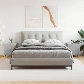 Mesitas noche 2 uds madera ingeniería gris hormigón 40x40x50 cm de vidaXL, Mesitas de noche - Ref: Foro24-827525, Precio: 46,...