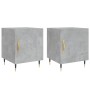 Mesitas noche 2 uds madera ingeniería gris hormigón 40x40x50 cm de vidaXL, Mesitas de noche - Ref: Foro24-827525, Precio: 47,...