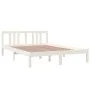 Estructura de cama madera maciza blanca 140x200 cm de vidaXL, Camas y somieres - Ref: Foro24-814885, Precio: 115,29 €, Descue...