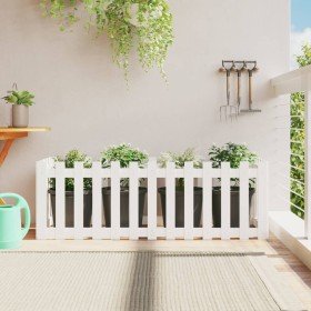 Arriate elevado jardín con valla madera pino blanco 150x50x50cm en Macetas y jardineras | Comprar online en Foru.es