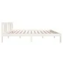 Estructura de cama madera maciza blanca 140x200 cm de vidaXL, Camas y somieres - Ref: Foro24-814885, Precio: 115,29 €, Descue...