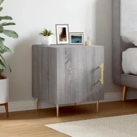Mesita de noche madera de ingeniería gris Sonoma 40x40x50 cm de vidaXL, Mesitas de noche - Ref: Foro24-827544, Precio: 40,95 ...