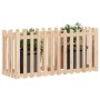 Arriate elevado jardín con valla madera maciza pino 150x50x70cm en Macetas y jardineras | Comprar online en Foru.es