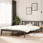 Estructura de cama madera maciza gris 140x200 cm de vidaXL, Camas y somieres - Ref: Foro24-814886, Precio: 113,74 €, Descuent...