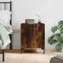 Mesita de noche madera de ingeniería roble ahumado 40x40x50 cm de vidaXL, Mesitas de noche - Ref: Foro24-827574, Precio: 30,3...