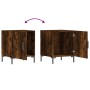 Mesita de noche madera de ingeniería roble ahumado 40x40x50 cm de vidaXL, Mesitas de noche - Ref: Foro24-827574, Precio: 30,3...